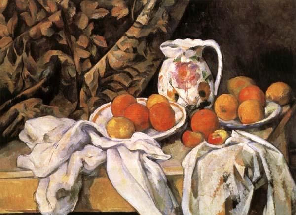 Paul Cezanne Nature morte avec rideau et pichet fleuri China oil painting art